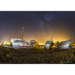 Set de table réversible "Camaret-sur-Mer de nuit"