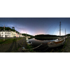 Photo "Port-Launay : Le port et l'Aulne de nuit"