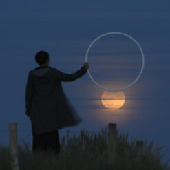 Photo à encadrer Jeux lunaires "Un cerceau pour matérialiser l’ombre de la Terre”