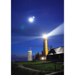 Photo A4 à encadrer "Pointe Saint-Mathieu : la Lune et le phare"