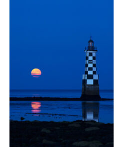 Photo A4 à encadrer "Île-Tudy : phare de la Perdrix à l'heure bleue"
