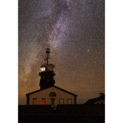 Photo A4 à encadrer "Pointe du Raz : le sémaphore sous la voie lactée"