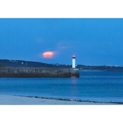 Photo A4 à encadrer "Audierne : Lever de Pleine Lune sur le Raoulic"