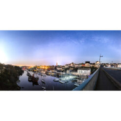 Douarnenez : Le Port Rhu depuis le pont sous la Voie lactée