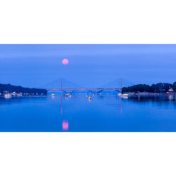 Guipavas : Pleine Lune sur le pont de l'Iroise