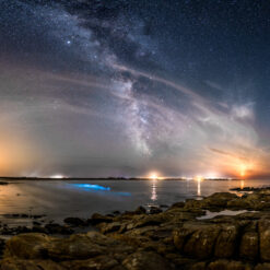 La Torche : bioluminescence dans la Baie de Pors Carn