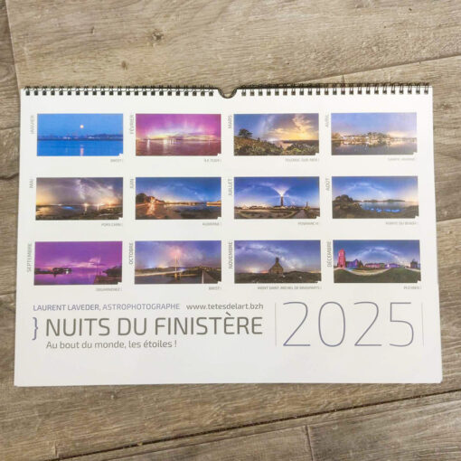 Calendrier 2025 "nuits du Finistère"