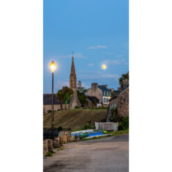 Landévennec : La Pleine Lune et l'église Notre-Dame