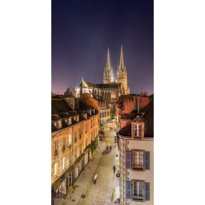 Quimper : la Comète ATLAS et la Cathédrale Saint-Corentin